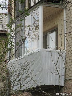 Остекление г-образное балкона provedal 3,2х1,6х0,8 алюминий,.