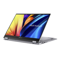 Ноутбук-трансформер Asus Vivobook S 14 Flip, 14", 16ГБ/512ГБ, R5-7530U, AMD Radeon, Серебристый, английская клавиатура