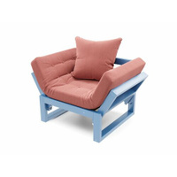 Садовое кресло Soft Element Асмунд, голубой розовый , массив дерева, на террасу, на веранду, для дачи, для бани