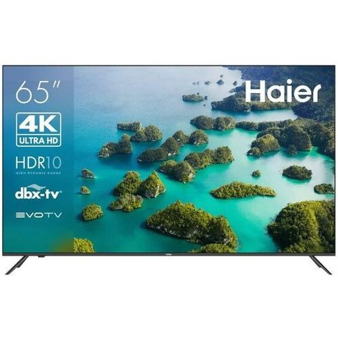 65" Телевизор HAIER Smart TV S2, 4K Ultra HD, черный, СМАРТ ТВ, Android TV