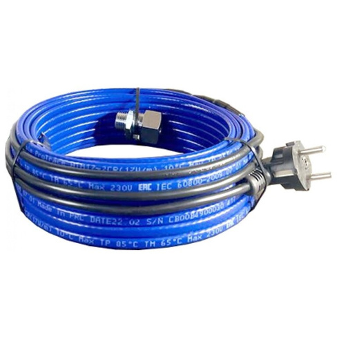Греющий кабель для установки в трубу Истэк ГКвТ 10м синий