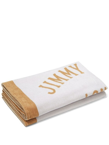 Jimmy Choo пляжное полотенце с логотипом, белый