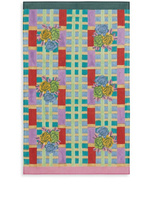 Lisa Corti Ankara Aqua floral-print beach towel, синий