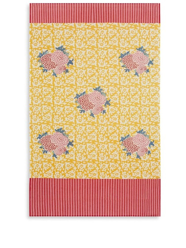 Lisa Corti Arabesque Corolla floral-print beach towel, желтый