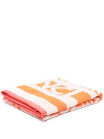 Moncler пляжное полотенце с логотипом, оранжевый