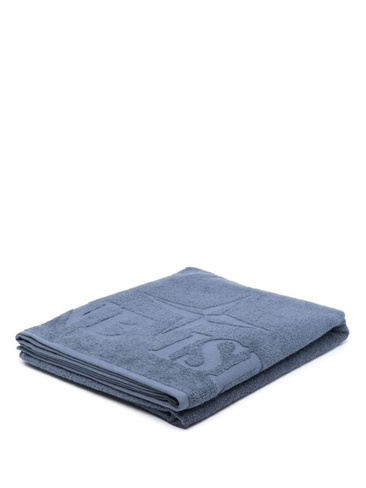 Stone Island полотенце с вышитым логотипом, синий