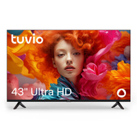 43” Телевизор Tuvio 4К ULTRA HD DLED Frameless на платформе Яндекс.ТВ, TD43UFBHV1, темно-серый