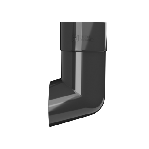 Слив трубы водосточный ПВХ Технониколь D 80 мм, чёрный