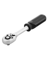 Ключ трещоточный 1/4" 150 мм 24 зуб. пластиковая рукоятка CrV