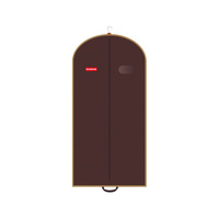 Чехол для одежды Hausmann объемный с овальным окном ПВХ и ручками 60x140x10, коричневый HM-701403CB