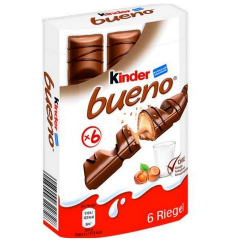 Вафельные батончики Kinder Bueno 129g 6 штук