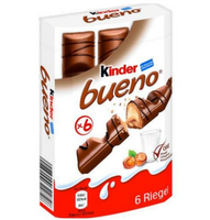 Вафельные батончики Kinder Bueno, 129g, 6 штук