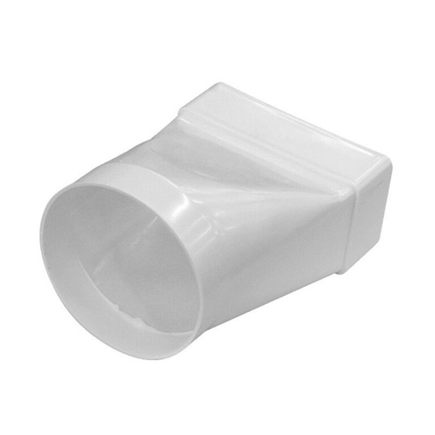 Соединитель вентиляционный пластик, установочный диаметр 100 мм, плоский + круглый, диаметр 110 мм, 55 мм, эксцентриковы
