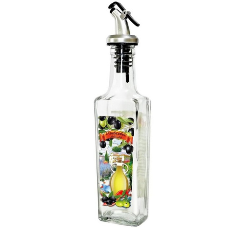 Бутылка для масла, стекло, 250 мл, с пластиковым дозатором, 626-588/626-589