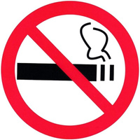 Знак безопасности Запрещается курить P01 (200х200х2 мм, пластик)