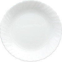 Тарелка десертная стекло Кулинарк Спираль диаметр 195 мм белая 6 штук в упаковке