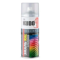 Эмаль аэрозольная универсальная KUDO глянцевая цвет реактивный черный 520 мл None
