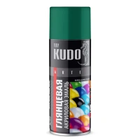 Эмаль аэрозольная универсальная KUDO акриловая глянцевая цвет темно-зеленый 520 мл None
