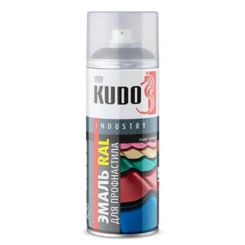Эмаль аэрозольная для металлочерепицы KUDO акриловая глянцевая цвет серо-графитовый 520 мл None