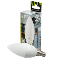 Лампа светодиодная E14, 12 Вт, 230 В, 5000 К, свет холодный белый, ФАZА, FLL- C37