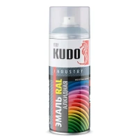 Эмаль аэрозольная универсальная KUDO акриловая глянцевая цвет светло-серый 520 мл None