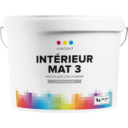 Краска для стен и обоев Vincent INTERIEUR MAT I 3