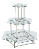 Хромированная пирамида шести- гранная прозрачная для магазина сувениров серии SOUVENIR ПР-ХР-СУВ-08