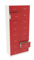 Шкаф для аптек - картотека серии RED №8
