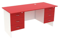 Стол двухтумбовый в аптечный кабинет серии RED С-07