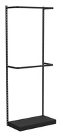 Настенная система с подиумом и П-образными поручнями для одежды ЛОФТ №1 (900мм), Черный