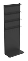 Пристенная система с 4-мя пристенными поручнями под крючки ЛОФТ №2-1-ЗС 900мм, Черный