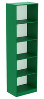 Стеллаж из ДСП зеленого цвета открытый узкий глубиной 400мм серии ИЗУМРУД №2-400