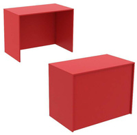Ресепшен - стол красного цвета широкий серии RED №8