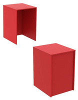 Ресепшен - стол красного цвета узкий серии RED №9
