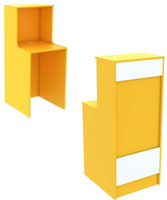 Ресепшен желтого цвета узкий серии СОЛНЕЧНЫЙ СВЕТ с фасадными панелями №2
