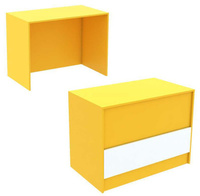 Ресепшен - стол желтого цвета широкий серии СОЛНЕЧНЫЙ СВЕТ с фасадными панелями №8