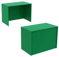 Ресепшен - стол зеленого цвета широкий серии ИЗУМРУД №8