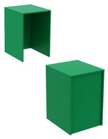 Ресепшен - стол зеленого цвета узкий серии ИЗУМРУД №9