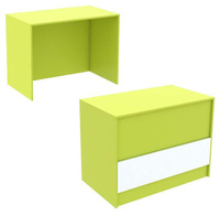 Ресепшен - стол цвета лайм широкий серии LIME с фасадными панелями №8
