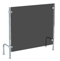 Защитный экран с тонир стеклом для ресепшена - административной стойки №2-900Т