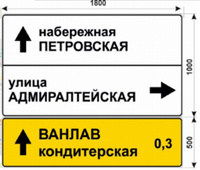 Дорожные знаки индивидуального проектирования тип А