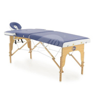 Складной массажный стол Med-Mos JF-AY01 (2 light) (белый-синий)