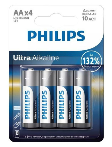Батарейка Philips philips lr6-4bl ultra 4 шт (lr6e4b/51)