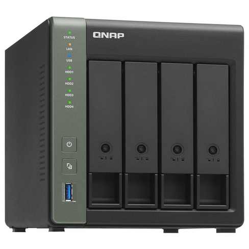Сетевое хранилище QNAP TS-431X3, 4 отсека, 4Гб DDR3, без дисков, черный