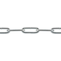 Сварная длиннозвенная оцинкованная цепь Rizzel DIN 763 LLC 2