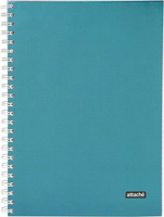 Бумажная продукция Attache Бизнес-тетрадь Metallic А5 96 листов голубая в клетку гребень фольга