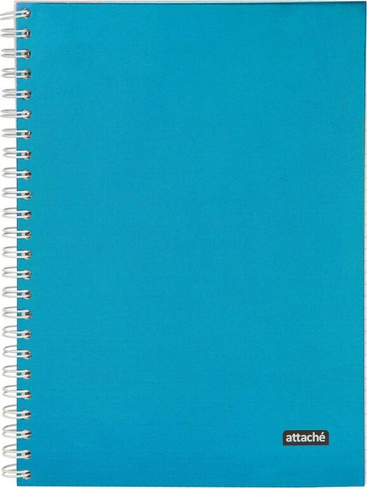 Бумажная продукция Attache Бизнес-тетрадь Metallic А5 96 листов синяя в клетку гребень фольга
