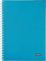 Бумажная продукция Attache Бизнес-тетрадь Metallic А5 96 листов синяя в клетку гребень фольга