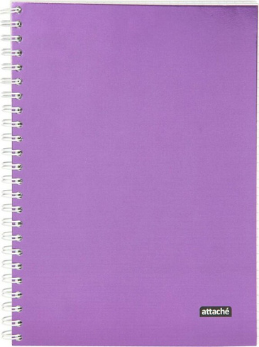Бумажная продукция Attache Бизнес-тетрадь Metallic А5 96 листов фиолетовая в клетку гребень фольга