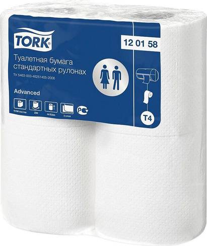 Туалетная бумага Tork Бумага туалетная Advanced 120158 T4
